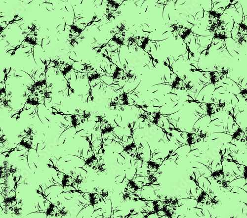 Abstract water color black seamless patterns