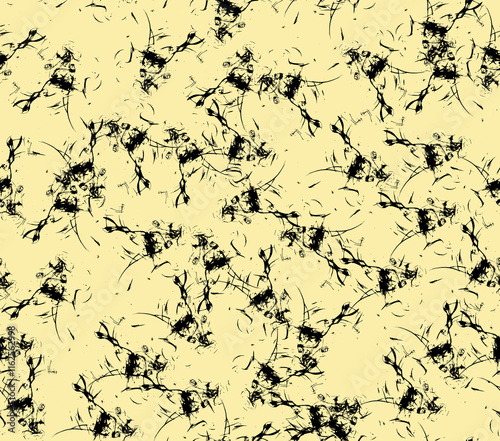 Abstract water color black seamless patterns