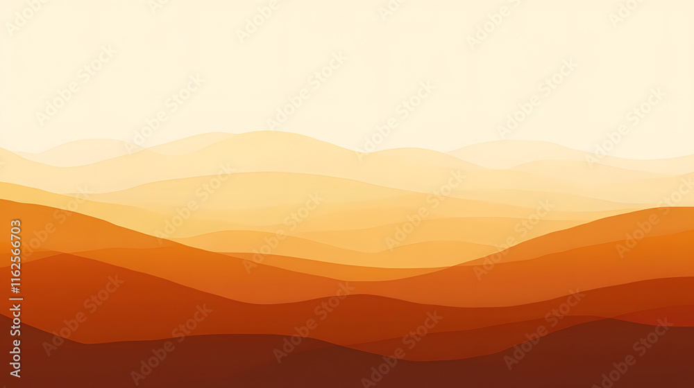 Fototapeta premium Minimalist horizon gradients in sunset-inspired tones background