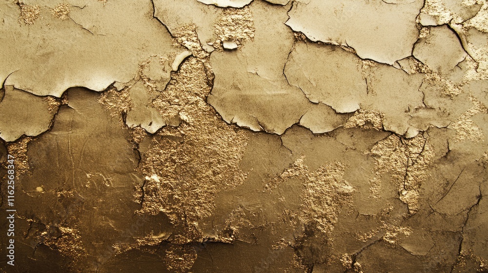 Obraz premium Textured Golden Surface with Cracked and Peeling Details