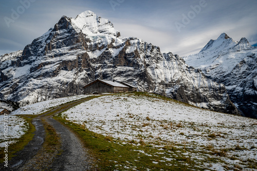 Beautiful winter landscapes in the Swiss Alps - Grindelwald. photo