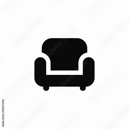 armchair seat icon sign vector