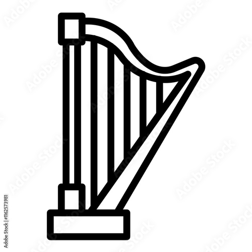 Vector Design Harp Icon Style