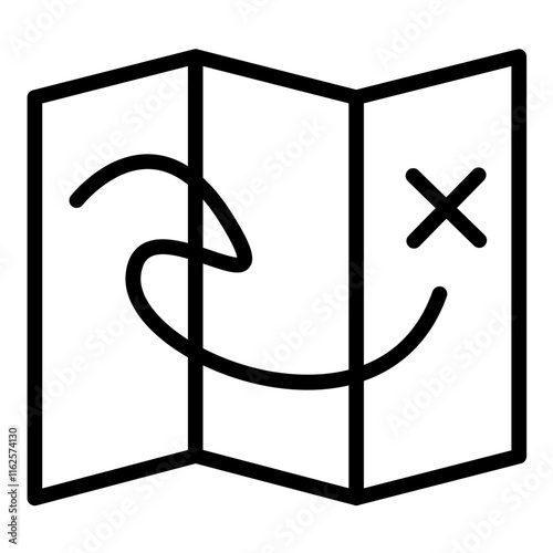 Vector Design Treasure Map Icon Style