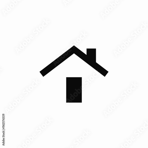 house door roof icon sign vector