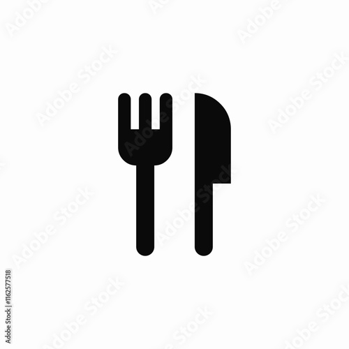 restaurant cafe fork knife cutlery icon sign vector