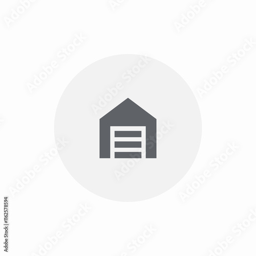 warehouse garage icon sign vector