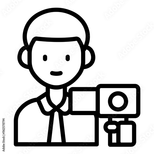 Vector Design Cameraman Icon Style