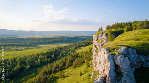 iver Ai, Aiskiye Pritesi, Ural Mountains, Chelyabinskaya Oblast, Russia nature, aerial view of Russia, Ural landscapes, Russian geology. photo