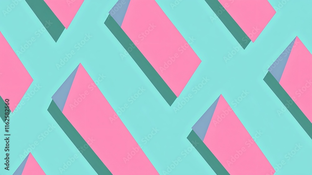 Abstract Pastel Pink Teal Geometric Pattern Background Abstract Pastel Pink Teal Geometric Pattern Background
