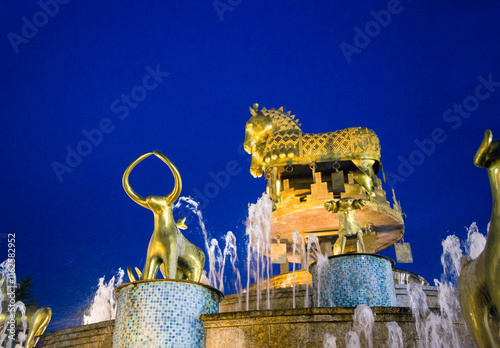 ne of local landmrks in Kutaisi  - Kolkhida fountain on Kolkhida squre in downtown photo