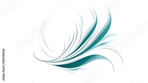 Abstract Teal Swirls