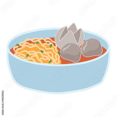 bakso, indonesian meatball soup with noodles