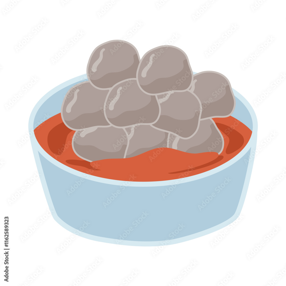 fresh beef meatballs in the bowl bakso, baso fresh beef meatballs in the bowl bakso, baso