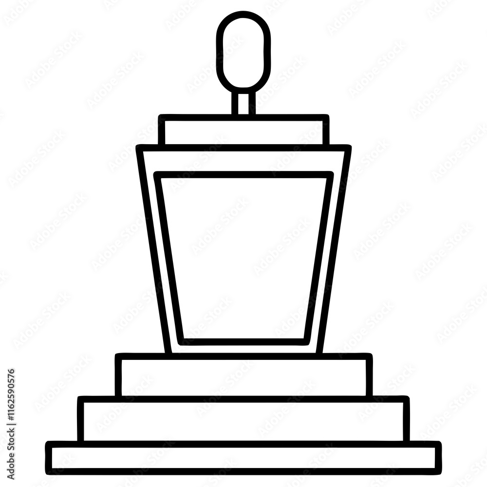 Obraz premium Abstract Podium Line Art Design