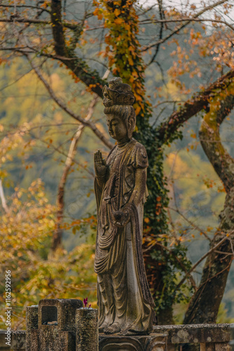 Autumn at Seisuiji Temple in Nagano, Japan photo