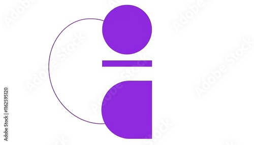 Purple Geometric Abstract Design Simple Circles Line Segment