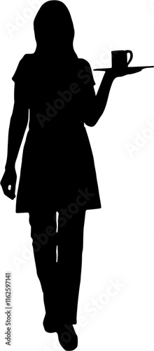 silhouette of a waiters 
Vector silhouette of a person 