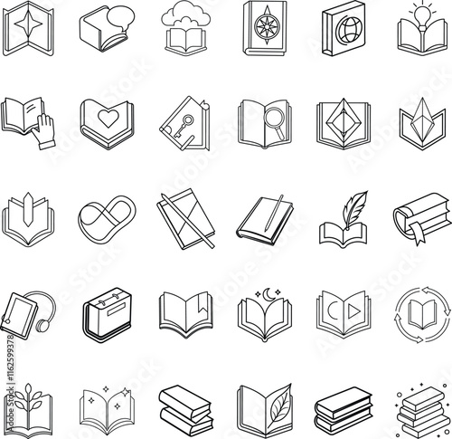 Open Books, Knowledge, Reading, Education, Learning, Wisdom, Icons, Symbols, Library, Literature