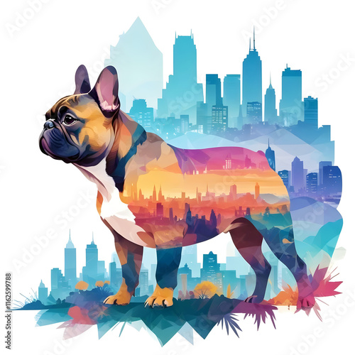 French Bulldog Vintage Animal Nature Environment Decor Painting