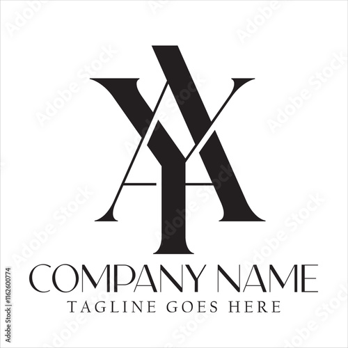 Letter AY or YA vector logo design for luxury, fashion, jewelry, boutique, and startup