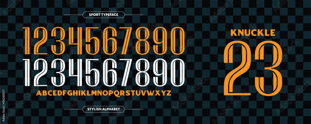 © Haqqani Slab - Knuckle 23: Dark jersey with sharp typography. A standout design for unique team branding. Fully customizable with classic alphabet and numbers. © Haqqani Slab - Knuckle 23: Dark jersey with sharp typography. A standout design for unique team branding. Fully customizable with classic alphabet and numbers.