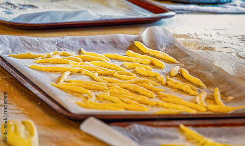 Tableau sur toile pasta on table, Motovun, Istria, Croatia, Europe, October 2024