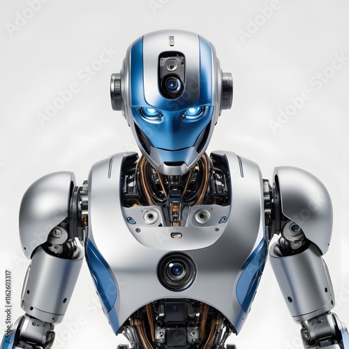 Robot with white background	