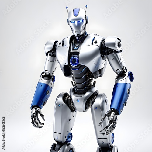 Robot with white background	