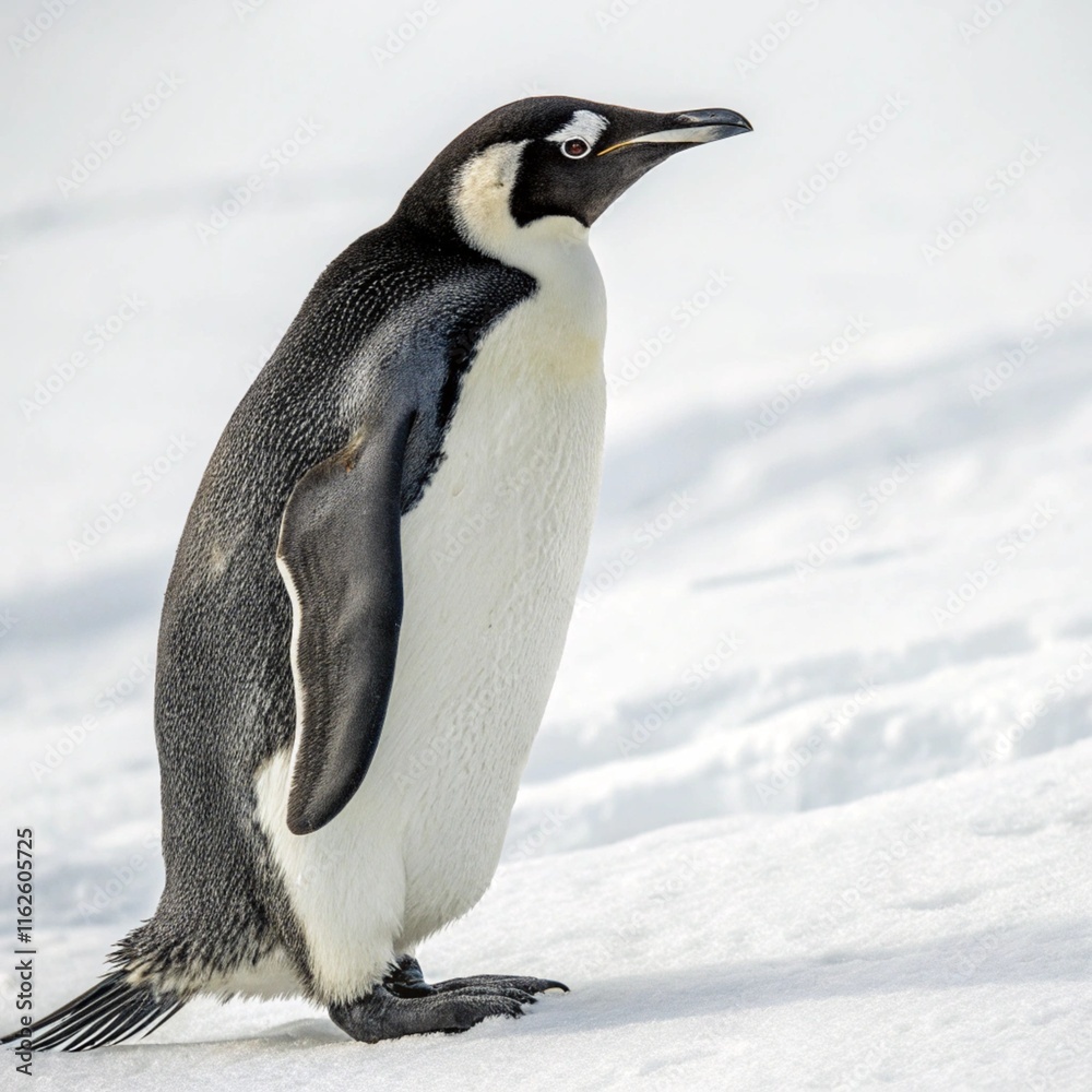 Obraz premium Close-Up of a Standing Penguin - Perfect for Wildlife Projects