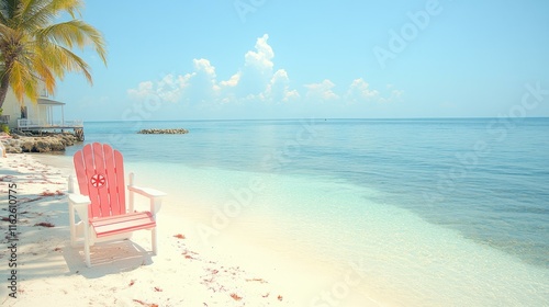 Scenic coastal views Beach chairs facing the ocean photo