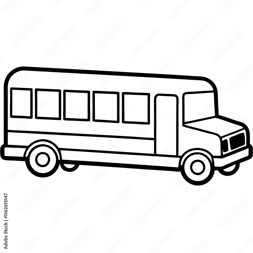 Abstract School Bus Design in Vector Format Abstract School Bus Design in Vector Format