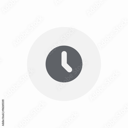 clock time icon sign vector