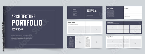 Modern Architecture portfolio or interior portfolio layout landsape