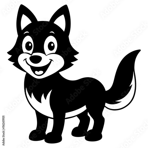 black and white dog