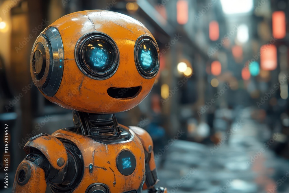 3d rendering of a cheerful robot with a friendly face surrounded by colorful chat bubbles filled with whimsical messages and icons showcasing a playful interaction with technology 3d rendering of a cheerful robot with a friendly face surrounded by colorful chat bubbles filled with whimsical messages and icons showcasing a playful interaction with technology