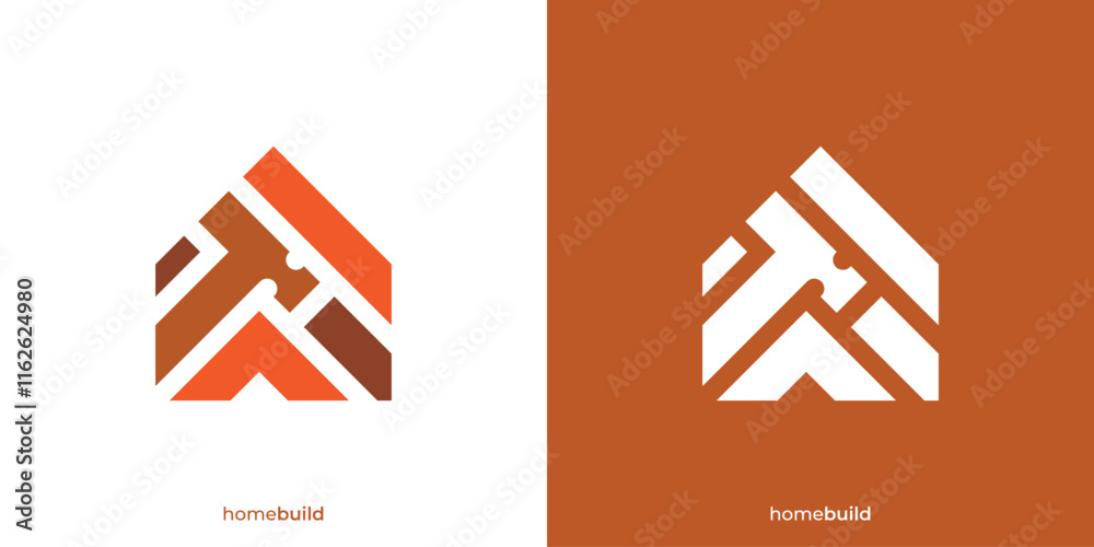 Fotografija Geometric Home Build Logo