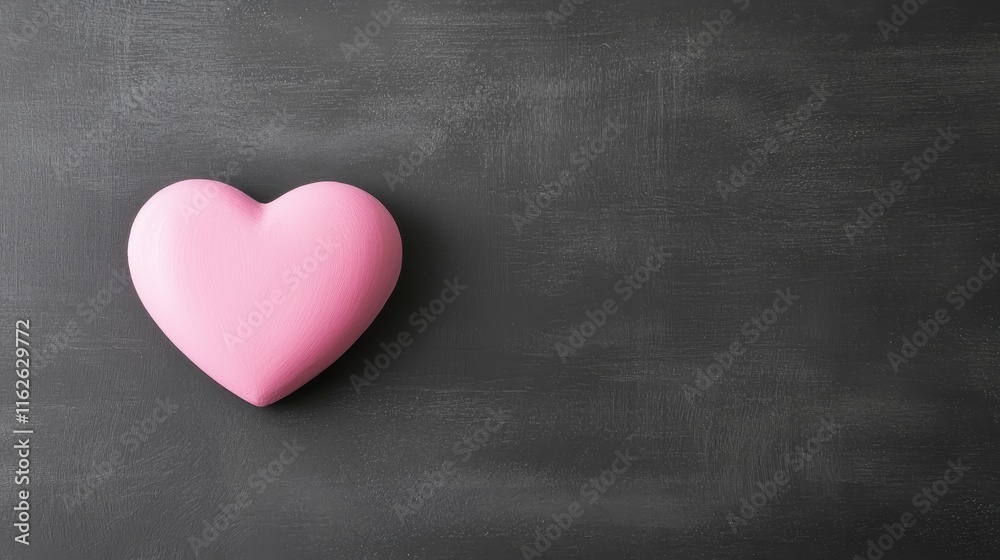 Soft Pink Heart on Dark Background for Romantic Themes Soft Pink Heart on Dark Background for Romantic Themes
