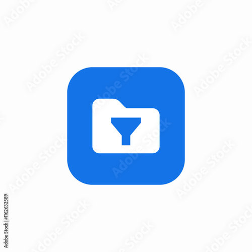 filter folder icon sign vector