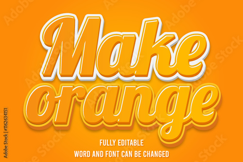 Orange Illustrator 3d Effect Design