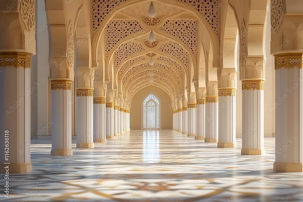 Fototapeta premium Stunning Mosque Interior Design