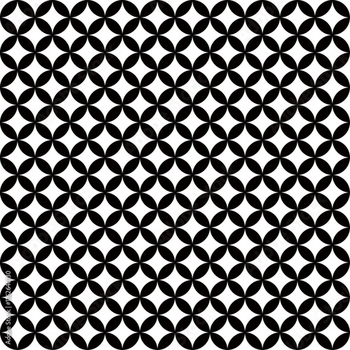 Japanese Pattern: Shippo Filled Seamless Design - Transparent Background (七宝_塗り 背景透過 和柄) photo