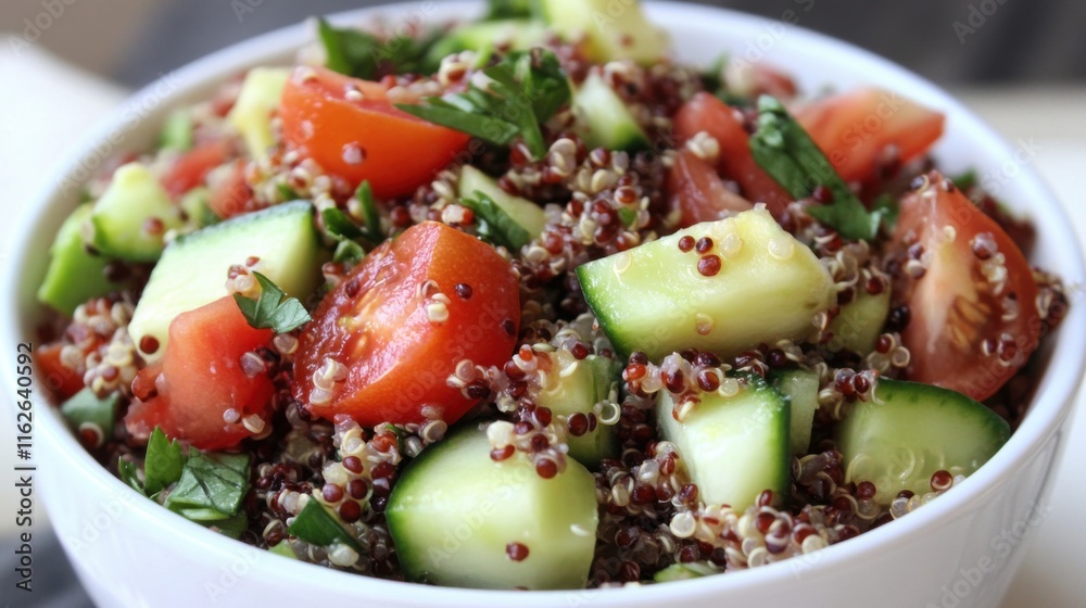 Fresh Quinoa Salad with Tomatoes and Cucumbers Fresh Quinoa Salad with Tomatoes and Cucumbers