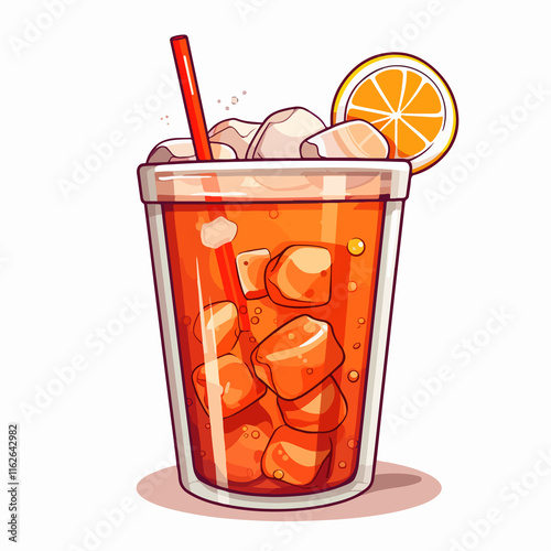 Soda cup beverage vector illustration for marketing materials and designs