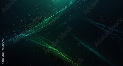 Black dark blue green emerald petrol teal lime yellow white abstract background