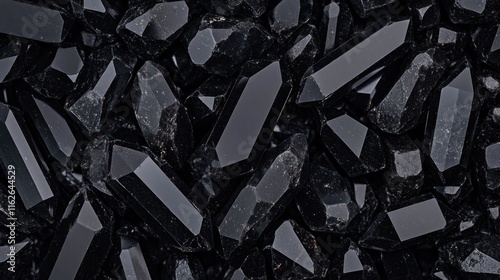 Anthracite Black Crystals - Stunning Mineral Rock Formation photo