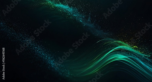 Black dark blue green emerald petrol teal lime yellow white abstract background