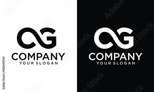 Creative OG logo. O G design. White OG letter. OG, O G letter logo design. Initial letter OG linked circle uppercase monogram logo.