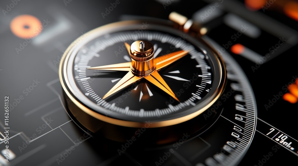 Navigating choices with a compass on a modern digital interface Navigating choices with a compass on a modern digital interface