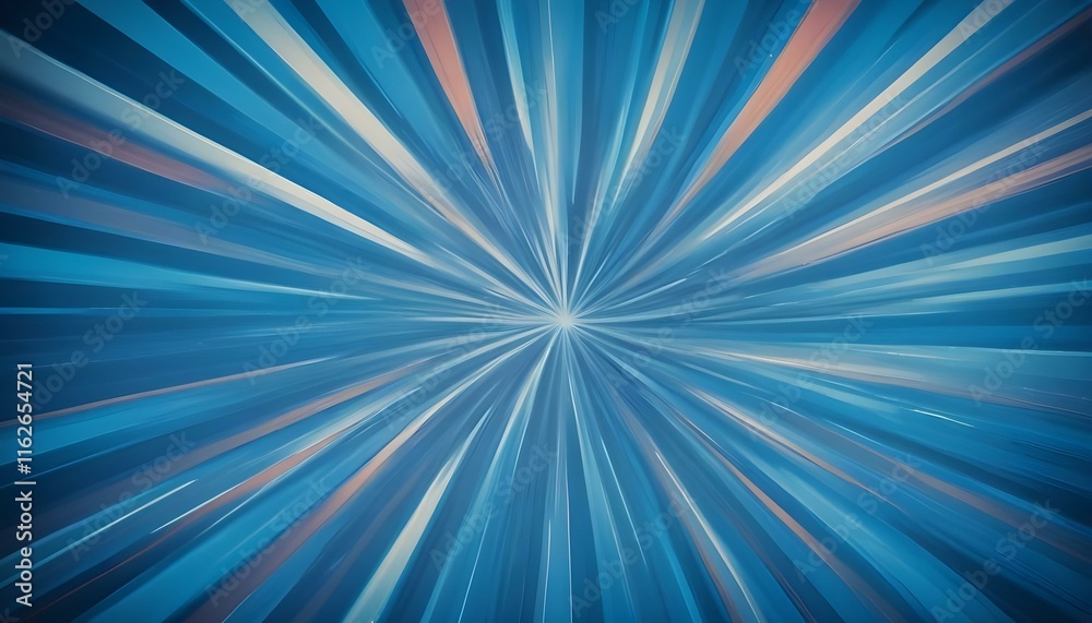 Fondo abstracto azul con efecto de desenfoque de movimiento radial, creando una sensación de velocidad y movimiento